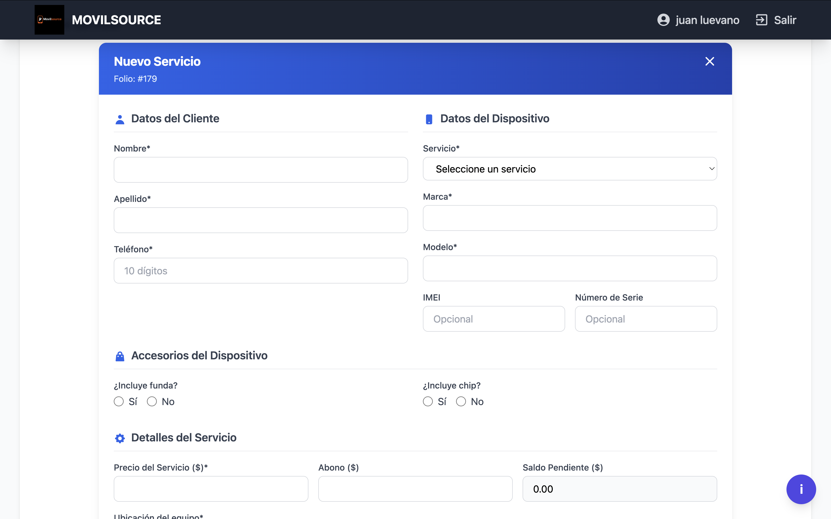 Sistema administrativo de servicios